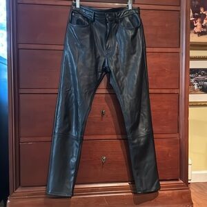 Zara men’s faux leather jeans